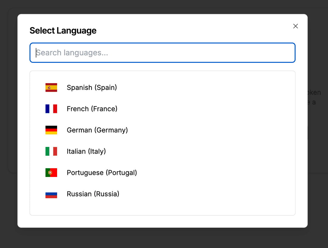 Adding a new language