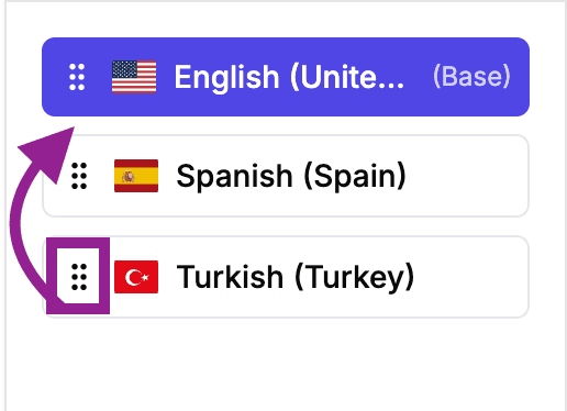 Reordering languages