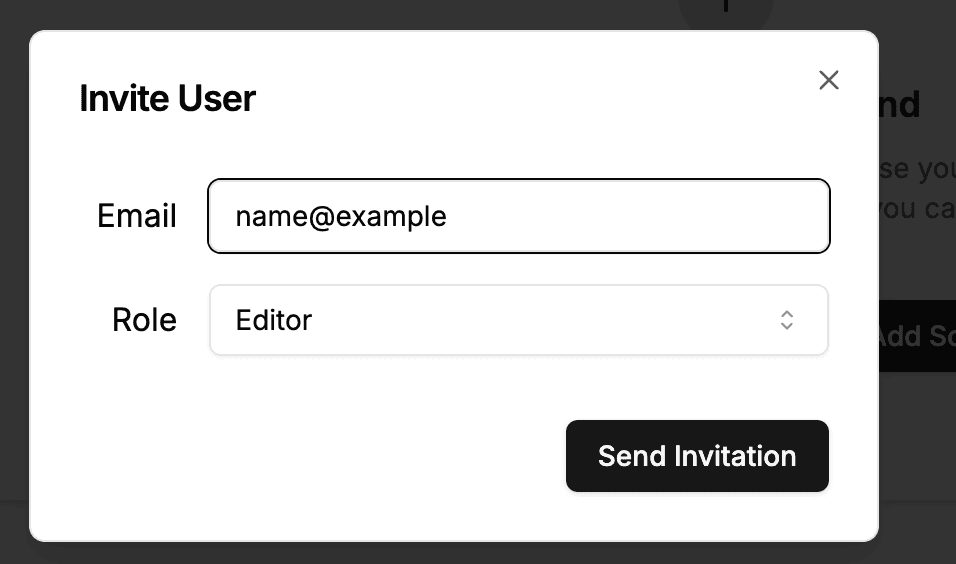 Fill in user details and select role